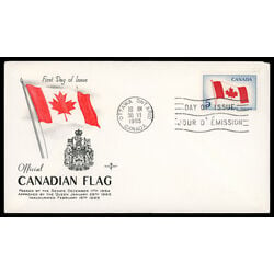 canada stamp 439 canadian flag 5 1965 FDC