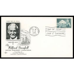 canada stamp 438 sir wilfred grenfell and ship 5 1965 FDC