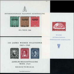 austria neudruck souvenir sheets