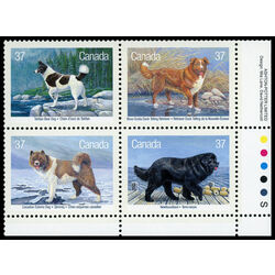 canada stamp 1220a dogs of canada 1988 PB LR