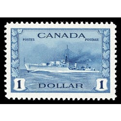 canada stamp 262 tribal class destroyer royal canadian navy 1 1942 M XFNH 024