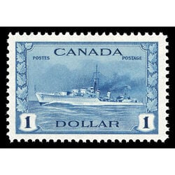 canada stamp 262 tribal class destroyer royal canadian navy 1 1942 M VFNH 025