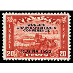 canada stamp 203 harvesting wheat overprint 20 1933 M VF 040