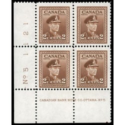 canada stamp 250 king george vi in army uniform 2 1942 PB LL %235