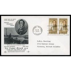 canada stamp 501 sir isaac brock and memorial column 6 1969 FDC 011