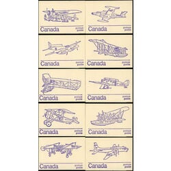 collection of 10 different booklet designs of bk76e