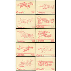 collection of 10 different booklet designs of bk74a