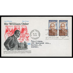 canada stamp 495i sir william osler 6 1969 FDC 003