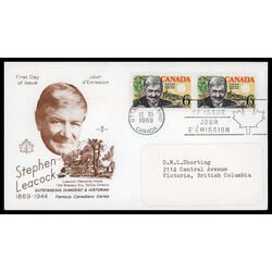 canada stamp 504 stephen leacock and mariposa 6 1969 FDC 008