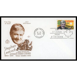 canada stamp 504 stephen leacock and mariposa 6 1969 FDC