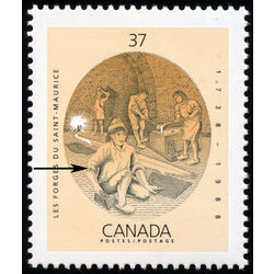 canada stamp 1216 ironworks blast furnace 37 1988 M PANE BL 002