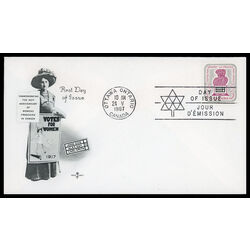 canada stamp 470 woman and ballot box 5 1967 FDC