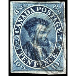 canada stamp 7 jacques cartier 10d 1855 U VF 062