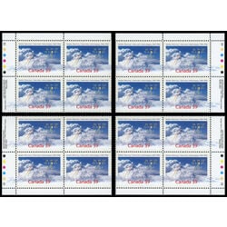 canada stamp 1287 rainbow in clouds 39 1990 PB SET