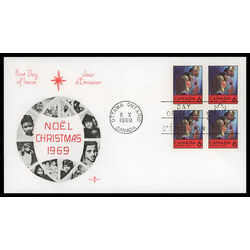 canada stamp 503 children praying 6 1969 FDC BLOCK