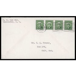 canada stamp 263strip king george vi 1943 FDC 001