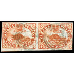 canada stamp 4 beaver 3d 1852 U VF 143