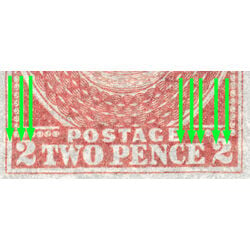 newfoundland stamp 17ii pence third issue 2d 1861 M F VF 002