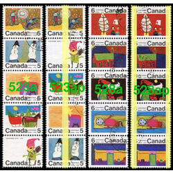 canada stamps christmas 1970 strips x 4 523a p 528a p