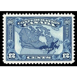 canada stamp 145 map of canada 1867 1927 12 1927 M VFNH 011