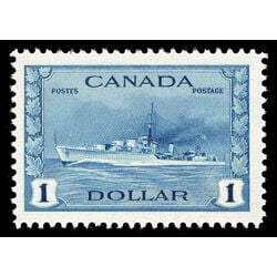 canada stamp 262 tribal class destroyer royal canadian navy 1 1942 M VF 028