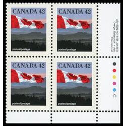 canada stamp 1356 flag over hills 42 1991 PB LR