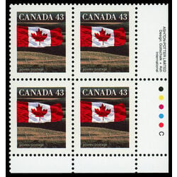 canada stamp 1359 flag over field 43 1992 PB LR