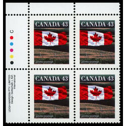 canada stamp 1359c flag over field 43 1994 PB UL