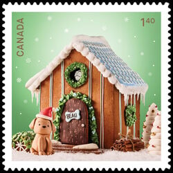 canada stamp 3469i holiday gingerbread houses 1 40 2024