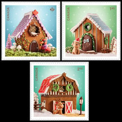 canada stamp 3468 70 holiday gingerbread houses 5 31 2024