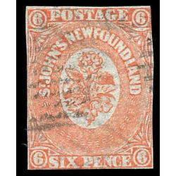 newfoundland stamp 13i pence second issue 6d 1860