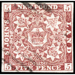 newfoundland stamp 12aii pence second issue 5d 1860