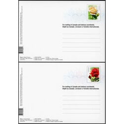 canada stamp prepaid postage cards ux380 1 roses 2014