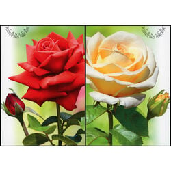 canada stamp prepaid postage cards ux380 1 roses 2014