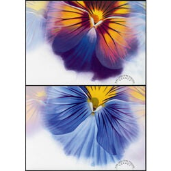 canada stamp prepaid postage cards ux418 9 pansies 2015