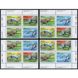 canada stamp 1498a prehistoric life in canada 3 1993 PB SET