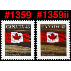 canada stamp 1359ii flag over field 43 1992