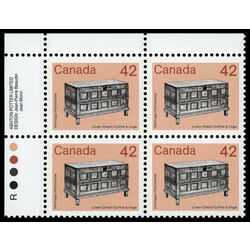 canada stamp 1081 linen chest 42 1987 PB UL