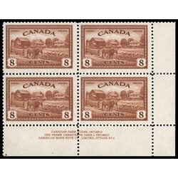 canada stamp 268 eastern farm scene 8 1946 PB LR %232