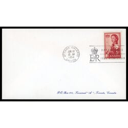 canada stamp 386 queen elizabeth ii 5 1959 FDC 025