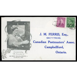 canada stamp 318 sir john abbott 1952 FDC EVENT 008