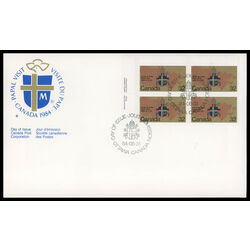 canada stamp 1030 papal coat of arms and map 32 1984 FDC UL