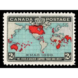 canada stamp 86b christmas map of british empire 2 1898 M VF 036