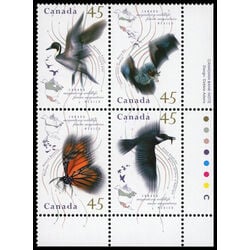 canada stamp 1566a migratory wildlife 1995 PB LR