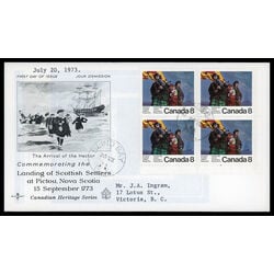 canada stamp 619 scottish settlers and hector 8 1973 FDC PC 013