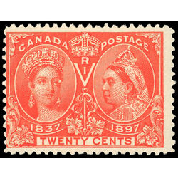 canada stamp 59 queen victoria diamond jubilee 20 1897 M F 068