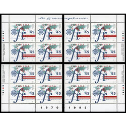 canada stamp 1589 la francophonie 45 1995 PB SET