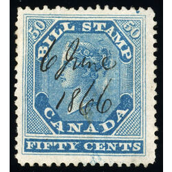 canada revenue stamp fb14 first bill issue 50 1864