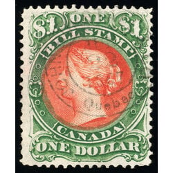 canada revenue stamp fb34 second bill issue 1 1865 U F VF 001