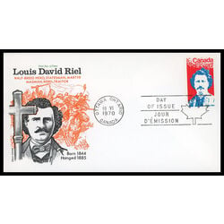 canada stamp 515 louis riel 6 1970 FDC PC 012